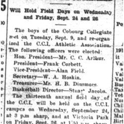 1919-09-12 School -CCI Athletic Association