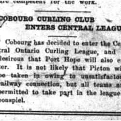 1919-12-18 Curling -Cobourg in Central League