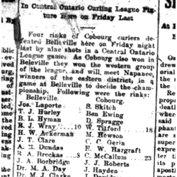 1921-03-03 Curling -Central Ontario League