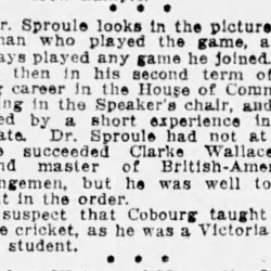 1922-05-13 Cricket -Dr Sproule -Vancouver Province