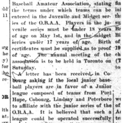 1923-04-05 Baseball -planning Midget & Juvenile in OBAA