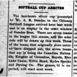 1925-05-26 Softball -League Cup