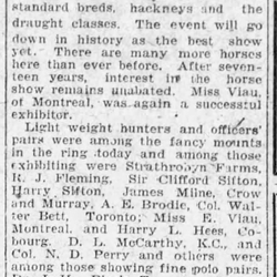 1925-08-19 Horses-Cobourg Horse Show -Montreal Gazette