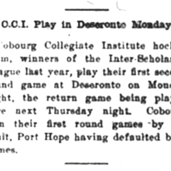 1926-02-04 School -CCI Hockey