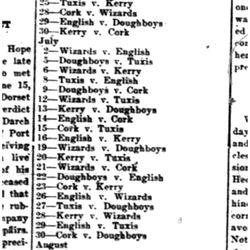 1926-06-24 Softball -Juniors schedule