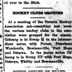 1926-12-09 Hockey -OHA grouping