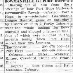 1937-06-10 Baseball - Bowmanville vs PH