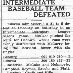 1937-07-01 Baseball - Lakeshore League