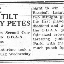 1937-08-19 Baseball - Junior Playoff