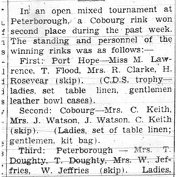 1937-08-19 Lawn Bowling -mixed Tournament