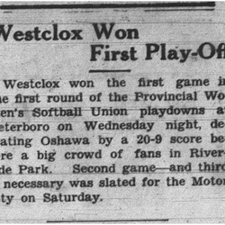 1937-09-02 Softball - Girls 1st Playoff