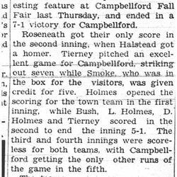 1937-10-07 Softball -at Campbellford Fall Fair