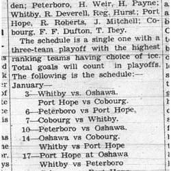 1937-12-23 Hockey - Intermediate Schedule