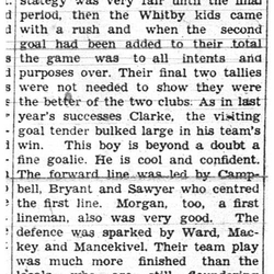 1938-01-27 Hockey -Juniors vs Whitby