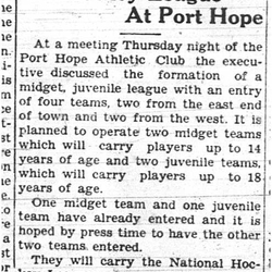 1938-02-03 Hockey -PH forming Midget Juvenile League