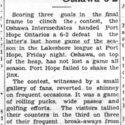 1938-02-10 Hockey -Lakeshore League