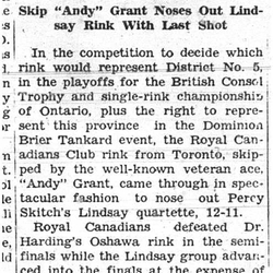 1938-02-17 Curling -Cobourg in playdown to Brier