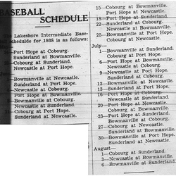 1938-05-12 Baseball -Intermediate schedule