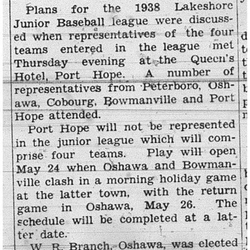 1938-05-12 Baseball -Juniors League