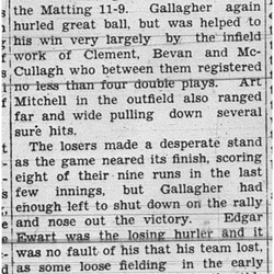 1938-06-09 Softball -Certo vs Matting Factory