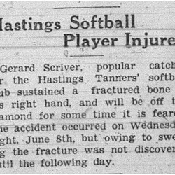 1938-06-16 Baseball -Hastings player injured