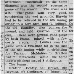 1938-06-16 Baseball -Roseneath vs Grafton