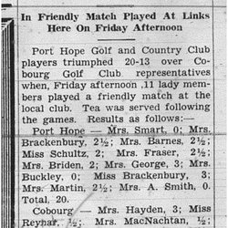 1938-06-16 Golf Cobourg vs PH Ladies