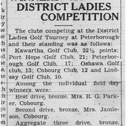 1938-07-07 Golf -Ladies District Tourney