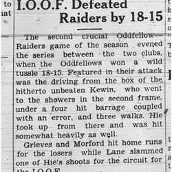 1938-07-07 Softball -Mens League IOOF