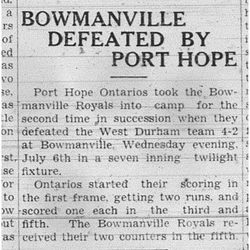 1938-07-14 Baseball -PH vs Bowmanville