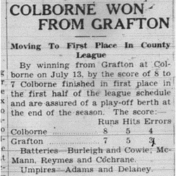 1938-07-21 Baseball -Colborne vs Grafton