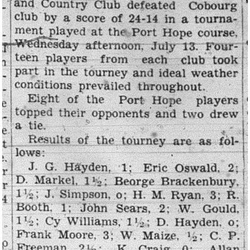 1938-07-21 Golf -Cobourg vs PH