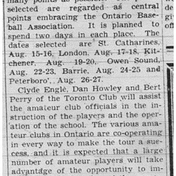 1938-08-04 Baseball -Ontario Schools