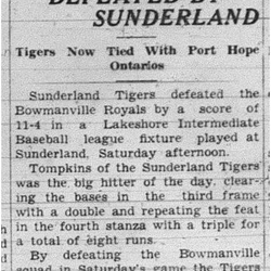 1938-08-11 Baseball -Intermediates -Bowmanville vs Sunderland