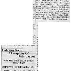 1938-09-08 Softball -Ladies League Champions