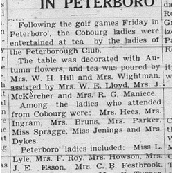 1938-09-15 Golf -Ladies vs Peterborough