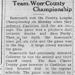 1938-10-13 Baseball -Roseneath vs Castleton