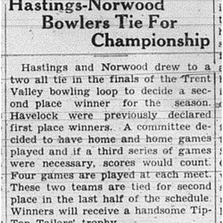 1938-10-13 Lawn Bowling -Norwood vs Hastings