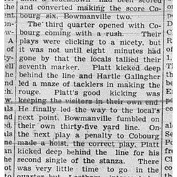 1938-10-27 School -CCI Football vs Bowmanville