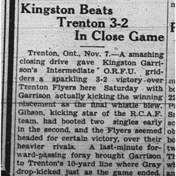 1938-11-10 Football -Intermediate Trenton vs Kingston