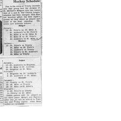 1939-01-12 Hockey -CCHL Schedule