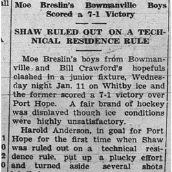 1939-01-19 Hockey -Juniors PH vs Whitby