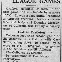 1939-01-26 Hockey -County League Schedule