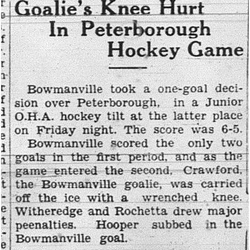 1939-01-26 Hockey -Junior-Bowmanville vs Peterborough