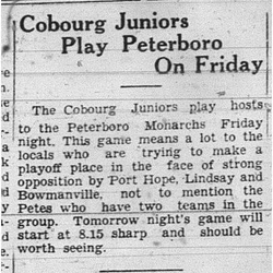 1939-01-26 Hockey -Kin Juniors vs Peterborough