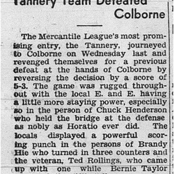 1939-02-16 Hockey -Mercantile League Colborne vs Tannery