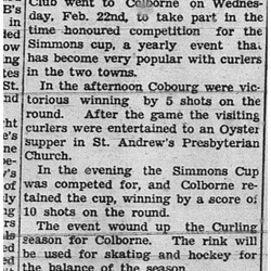 1939-03-02 Curling -Simmons Cup at Colborne