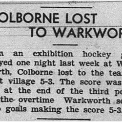 1939-03-02 Hockey -Exhibition Colborne vs Warkworth