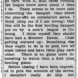 1939-03-09 Bowling -Notes