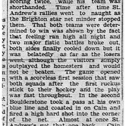 1939-03-09 Hockey -CCHL Brighton vs St Andrews in Semi Final